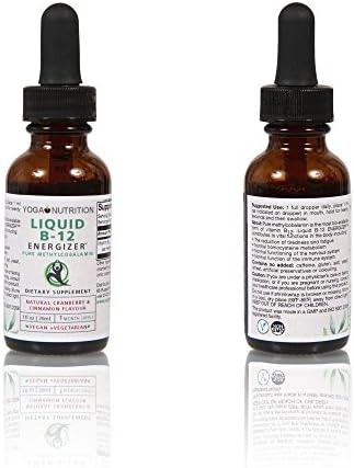 Liquid Vitamin B12 ENERGIZER Methylcobalamin NO artificial preservatives sub lingual - NOT synthetic cyanocobalamin- 2 bottles