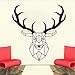 Produktbild Mrhxly Rustikale Kinderzimmer Dekor Geometrische Hirschkopf Vinyl Aufkleber Origami Aufkleber Für Wohnzimmer Billig Verkauf Kunst Wohnkultur Wandbild 54 * 57 Cm