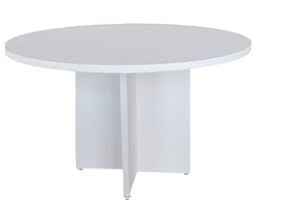Euromof Mesa de Reuniones, Redonda. 100Ø. Color Blanco