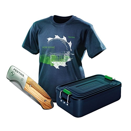 Preisvergleich Produktbild Festool Fanartikel T-Shirt Gr. S + Messer + Vesperdose *Fan Paket 2017*