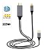 Produktbild Typ C zu HDMI Kabel Adapter,TPfocus 2m 4K * 2K USB C 3.1 zu HDMI Kabel mit Smart Power Charge Ladekabel für MacBook 2015/2016/2017, Samsung Galaxy S8, LG G5 / G6, ChromeBook Pixel, Dell XPS 13/15, Huawei Matebook, Lenovo Yoga 5 pro, HP Pavillon X2(Schwarz)
