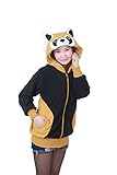 Waschbär Erwachsene Unisex Anime Kostüm Neuheit Kigurumi Hoodies Lässige Sportbekleidung Mantel Kapuzenpullover Trainingsanzüge Kapuzenpulli - 