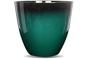 Gr8 Garden Large Round Glazed Effect Egg Cup Planter Patio Flower Plant Pot Tub[Green]