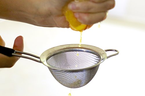 LiveFresh Fine Mesh Stainless Steel Mini Tea Strainer with Non Slip Handle – 3 inch – Ideal Size for Straining Teas and Cocktails or Sifting Flour, Sugar, Spices, and Herbs by LiveFresh - 5