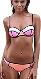 TDOLAH Neoprene Sexy Damen Sport bunt Bikini-Set Push up...