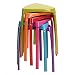 Produktbild Utility Hocker bunt Home Wohnzimmer Triangle Metall Hocker Robust Schritt Hocker klein Sessel stapelbar Set von 6 Orange