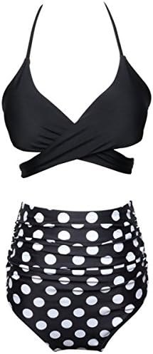 Bai You Mei Mommy and Me Matching Swimsuits Two Pieces Beach Bikini Set Black 4-5 Years