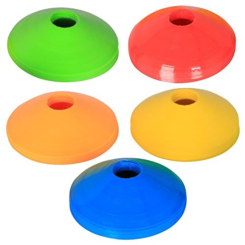 Yahee 50er Set Markierungshütchen Markierungsteller Markierteller mit Auflage bunt - 5