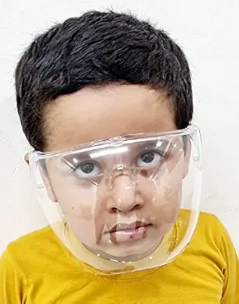 LEO SMALL face shield for Child | anti fog face shield | goggle face shield | clear shield transparent, non-breakable advanced face shield (PACK OF 1) KIDS_FC_2