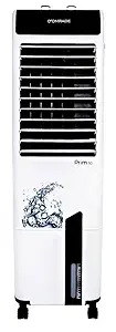 COMRADE PRIM Touch 30 Air cooler Tower with Touch Screen & Digital Display Everlast Pump, 4-Way Air Deflection and High Density Honeycomb pads; (27L, White)