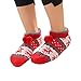 Produktbild UJUNAOR Erwachsene Fußbodensocken für Weihnachten - Rutschfeste Dicke Niedrige Socken Teppichsocken(A,One Size)