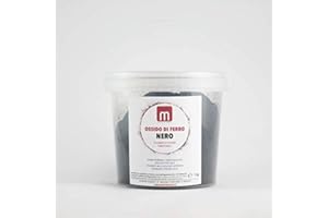 Materiamadre Pigmenti e ossidi per tinture, puri, alta qualità - Barattolo 1 kg (Ossido di ferro nero)