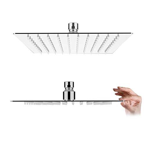 Ancheer® Regendusche Duschkopf 200mm Durchmesser mit Anti-Kalk-Düsen Edelstahl poliert Spiegeleffekt hochglänzend – 2 Jahre Zufriedenheitsgarantie - 4