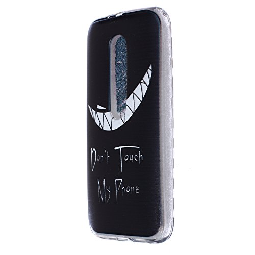 Moto Hülle Muster, TOCASO Ultra Thin TPU Silikon Gel Skin Transparent Bumper Rand Welle Gefühl Cover Tasche Bunte Schutzhülle für Motto Handyhülle Protective Case Schale schützende Durchsichtig Rückschale Clear Pattern Fall Handytasche Weiche Ränder Etui + Schwarz Stylus Pen - 5