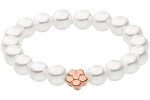 Purelei® Shiny Bloom Ring (Gold, Silber, Rosegold), Wasserfester elastischer Damen Ring aus Perlen, Eleganter Ring mit Seashell Perlen, Geschenke für Damen, Verschiedene Grössen