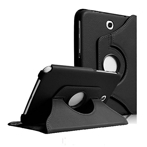 COOVY® Funda para Samsung Galaxy Note 8.0 GT-N5100 GT-N5110 Smart 360º Grados ROTACIÓN Cover Case Protectora Soporte Auto Sueño/Estela | Color Negro