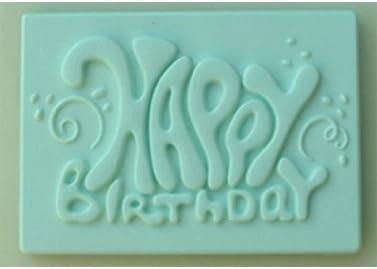 Happy Birthday Plaque - Silicone Icing Moulds for Cake and Cupcake Decoration