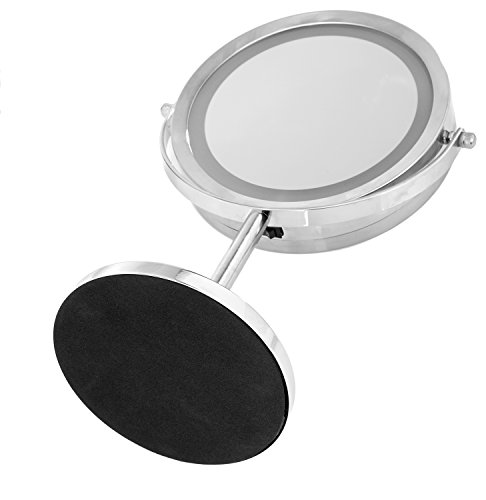 TROP Premium Kosmetik-Spiegel mit LED Beleuchtung und 5x Vergrößerung – – Make-Up Spiegel / Rasier-Spiegel / Reise-Spiegel / Illuminated Cosmetic Mirror / Make-up Mirror – mit 2 Jahren Geld-zurück-Garantie - 4