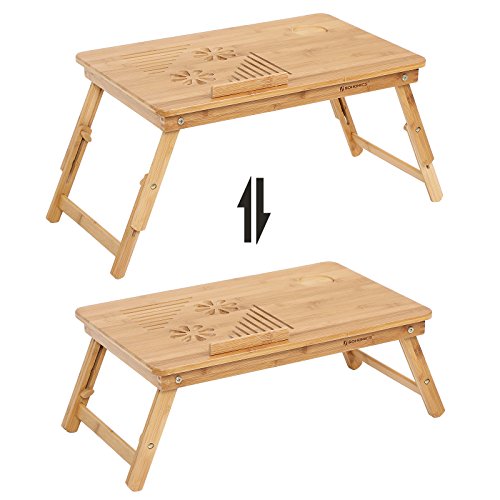 Songmics Laptoptisch Betttisch Notebooktisch Lapdesks für bis 17 Zoll Laptops höhenverstellbar Faltbare 55 x 35 x 29 cm LLD002 - 6