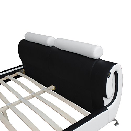 (863) KÖLN“ Schwarz Doppelbett Polsterbett 180x200cm Bettgestell Bett Lattenrost - 5