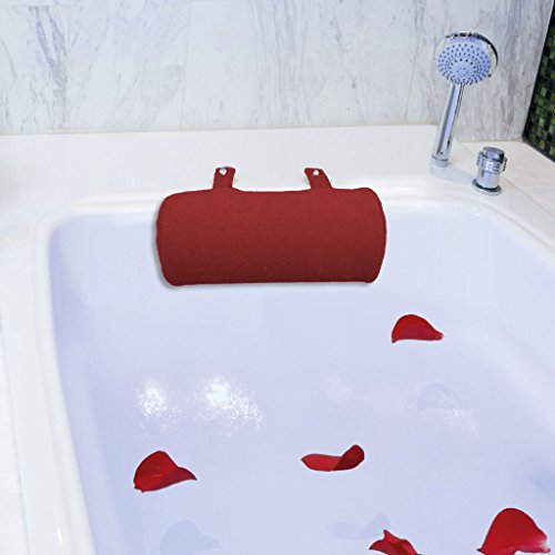 Badewannenkissen Nackenkissen Kissen mit Saugnäpfen Auswahl: ca. 11 x 25 cm, Farbe: weiß – perlweiß - 5