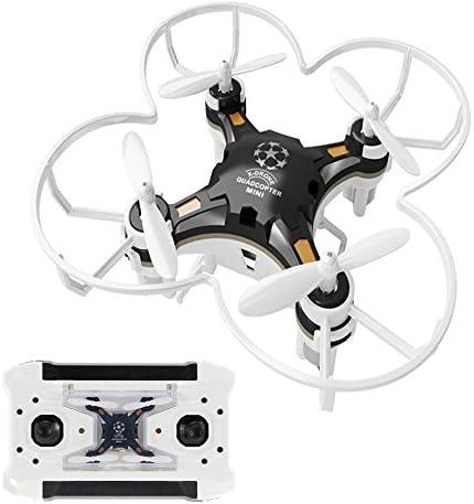 FQ777-124 Mini Micro Nano Drone With Remote Control Transmitter 4CH 6Axis Gyro Pocket Quadcopter CF Mode Headless One Key To Return 3D Roll MAV RTF (Black)