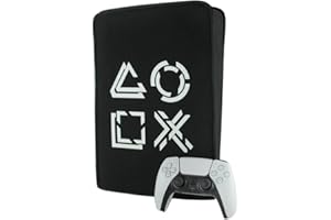 Wedorat Housse de Protection Anti-poussière PS5 pour Console de Jeu PS5 Housse imperméable et Lavable Anti-poussière Accessoires PS5 PS5 Doublure Douce et soignée Protection Anti-poussière Noir