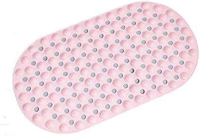 TF YS Home PVC Plastic Bathroom Mat, With Sucker Foot Massage Foot Pad Size 38 * 68CM (Color : Round-1#)