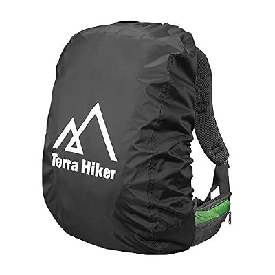 Terra Hiker Housse Sac à Dos Etanche Anti Pluie Poussière Pour Camping Randonnée Trekking Cyclisme ( Tailles et Couleurs Aux Choix ) (Noir, M ( 45 L - 60 L ))