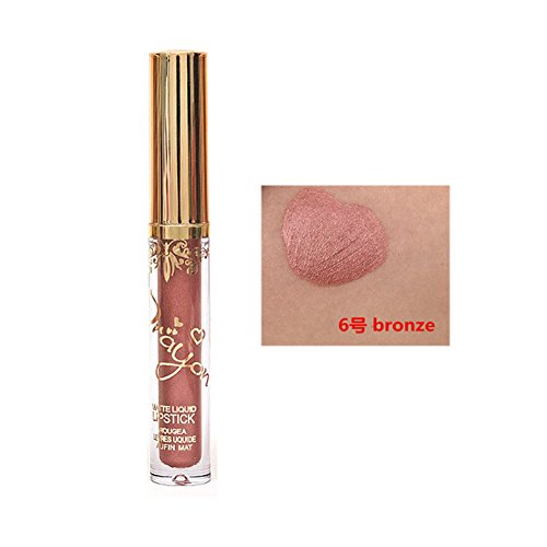 ROPALIA 16 Colors Metal Velvet Lip Gloss Nude Flash Waterproof Metallic Liquid Lipstick