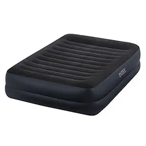 Intex Dura-Beam Series Pillow Rest Raised Queen Airbed with Fiber-Tech Construction and Built-In Pump (Height 16.5-inch)