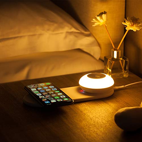 Preisvergleich Produktbild Separate LED Schreibtischlampe Mobiltelefon Drahtloses Aufladen Tragbares Nachtlicht Weißer Magnetknopf Aufladen Intelligente Tischlampe