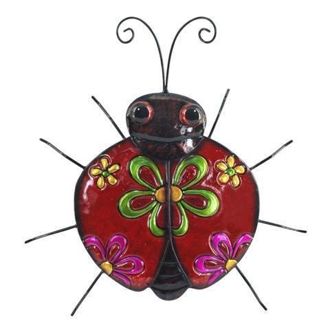 SIGRIS - Wand-Deko MARIENKÄFER, Mosaik / Metall, 40 cm- 85527SG