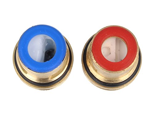 tecuro 1/2″ Keramik-Oberteil Ventiloberteil 90° für Zweigriffarmaturen + Ventile (linksschließend) - 4