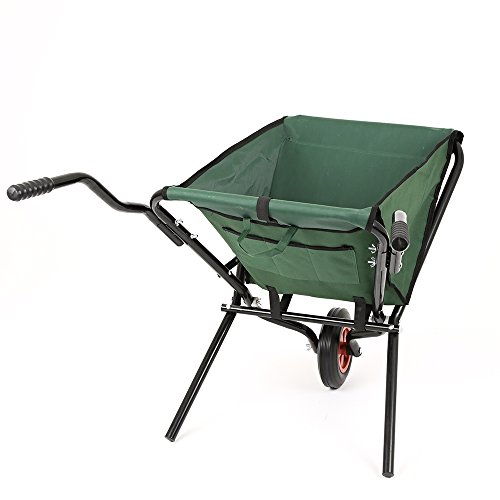 Garden Folding Wheel Barrow Lightweight Trolley Wheelbarrow Max Load 50kg - 4