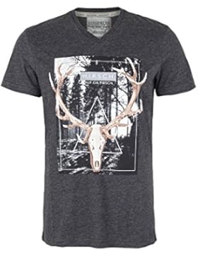 Herren Hangowear Trachten T-Shirt 'Hirsch auf da Pirsch' anthrazit, anthrazit,