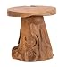 Produktbild DESIGN DELIGHTS URIGER Natur Holz HOCKER Darwin | Teak Wurzelholz unbehandelt, Ø 40 cm | Beistelltisch