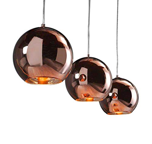 Preisvergleich Produktbild Hängelampe Retro Ball 3 Kugeln Kupfer