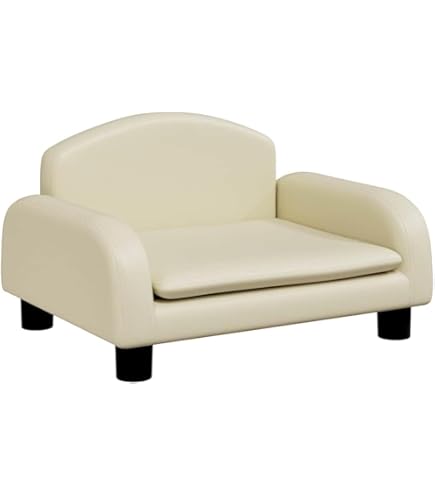 Divano Per Cani E Gatti - 81x43x31 Cm In Peluche E Similpelle Grigio - Lettino Comfortevole Con Gambe Antiscivolo - Foto 13