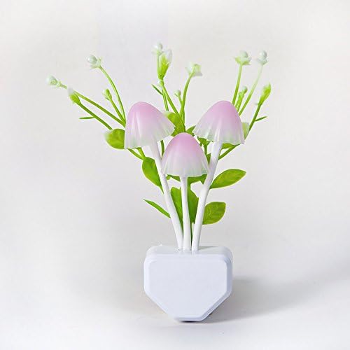 DZ-11 Colour Changing LED Mushroom Flower Night Light Bedside Wall Light Plug in (free Adapter) Buy two get one free