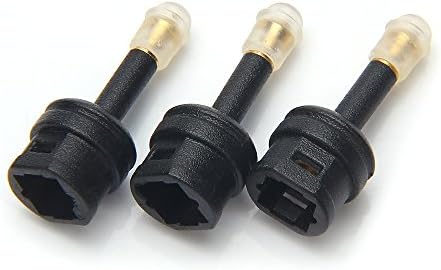 HANDSOME 3-Pack Fiber Optic Toslink to 3.5mm Mini Connector Adapter