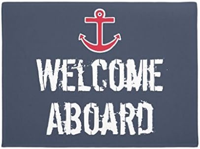 KliwKlol Indoor Floor Mats Nautical Boat Door Rubber Mat for Entrance Way Decor Welcome Rug 60 x 40cm Christmas Rugs Gifts