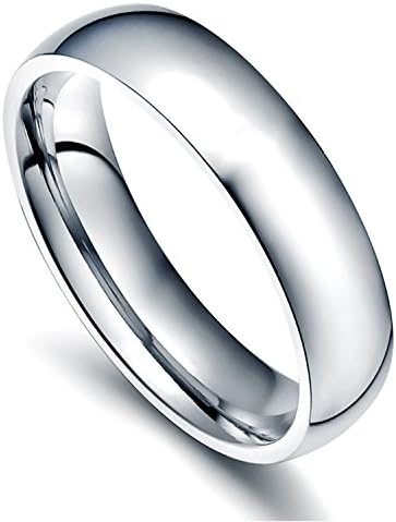 LUXUSTEEL Classic Unisex 23k Gold Plated/Silver Antiallergical Stainless Steel Ring,Love Promise in Wedding/Engagement Gift