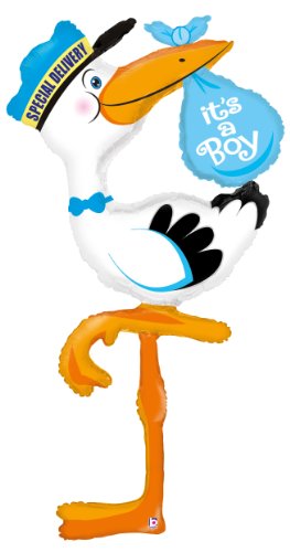 Karaloon F85759P - 1 Riesenfolienballon, It's a boy Storch, 1.50 m