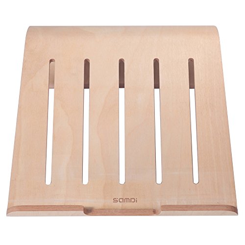 SAMDI Hölzerne Kühlung Ständer | Universal Elegante Halter Halterung Dock aus Holz für MacBook Air/Pro Retina iPad Pro Tablet Laptop PC Notebook(Beige) - 6