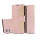 Produktbild iPhone XR Hülle, Conber Lederhülle Handyhülle mit [Frei Schutzfolie], PU Tasche Leder Flip Case Cover Geldbörse Stil Schutzhülle für Apple iPhone XR - rg+Gold