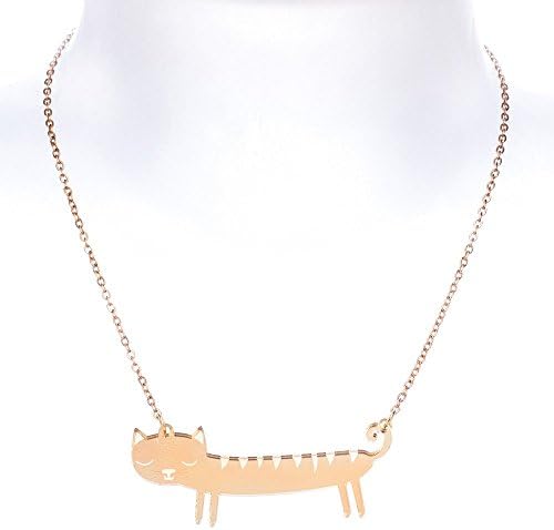 Little Moose catnap mini gold sausage cat necklace