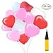 Produktbild Cuckool 100 Herzluftballons Helium Ballons Hochzeit Rosa Rot Weiße Herzform Luftballons Mit Ballpumpe Ballons Valentinstag Komplettset Herz Ballons Party Zubehör Dekorationen