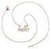 Produktbild likalla Sonnenbrillen-/ Brillenkette/Brillenband rosé-gold mit Statement Anhänger hello