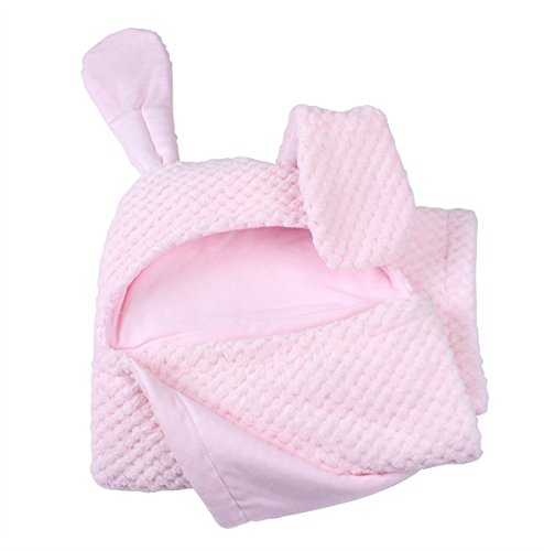 Clair de Lune Honeycomb Hooded Ear Blanket (Pink)